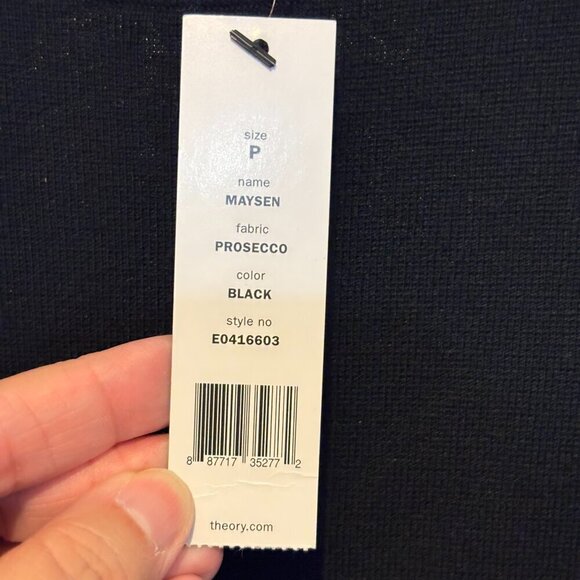 Theory Maysen Prosecco Black Sleeveless Cut Out Back Fit and Flare Dress - Picture 7 of 14